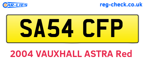 SA54CFP are the vehicle registration plates.