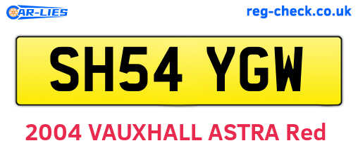 SH54YGW are the vehicle registration plates.