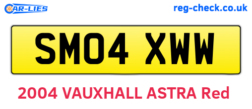 SM04XWW are the vehicle registration plates.