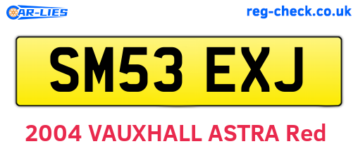 SM53EXJ are the vehicle registration plates.