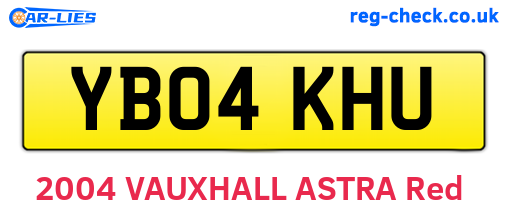 YB04KHU are the vehicle registration plates.