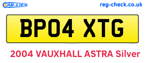 BP04XTG are the vehicle registration plates.
