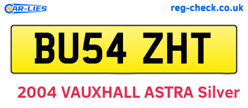 BU54ZHT are the vehicle registration plates.