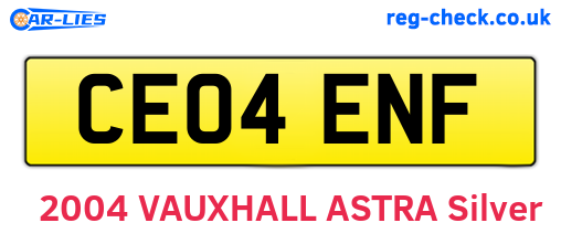 CE04ENF are the vehicle registration plates.