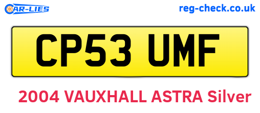 CP53UMF are the vehicle registration plates.
