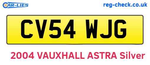 CV54WJG are the vehicle registration plates.