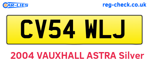 CV54WLJ are the vehicle registration plates.