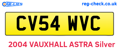 CV54WVC are the vehicle registration plates.