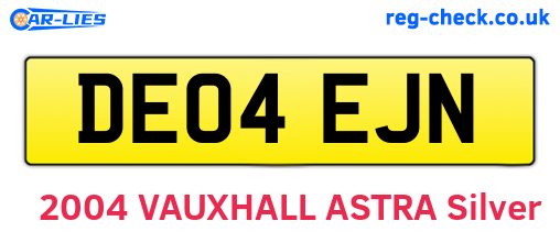 DE04EJN are the vehicle registration plates.