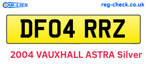 DF04RRZ are the vehicle registration plates.