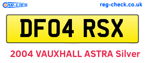 DF04RSX are the vehicle registration plates.