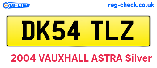 DK54TLZ are the vehicle registration plates.
