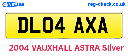 DL04AXA are the vehicle registration plates.