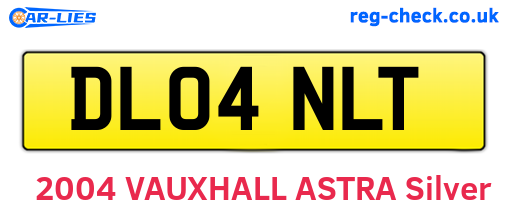 DL04NLT are the vehicle registration plates.
