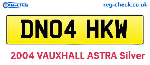 DN04HKW are the vehicle registration plates.