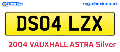 DS04LZX are the vehicle registration plates.