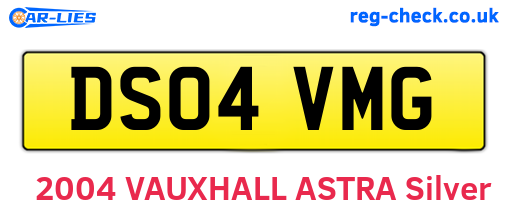 DS04VMG are the vehicle registration plates.