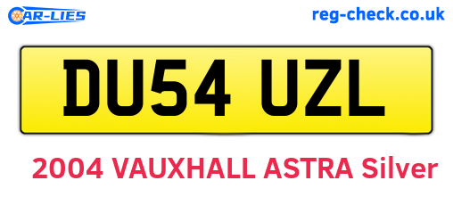DU54UZL are the vehicle registration plates.