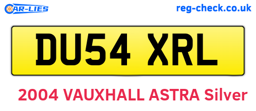 DU54XRL are the vehicle registration plates.