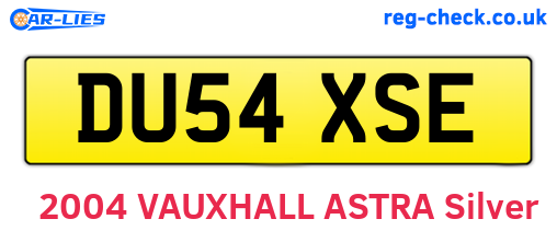 DU54XSE are the vehicle registration plates.