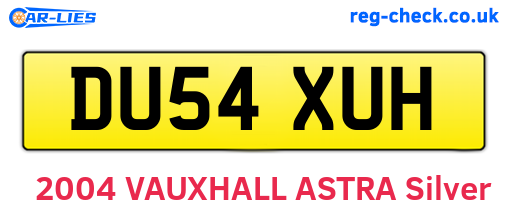 DU54XUH are the vehicle registration plates.