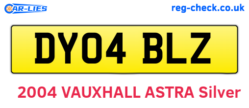 DY04BLZ are the vehicle registration plates.