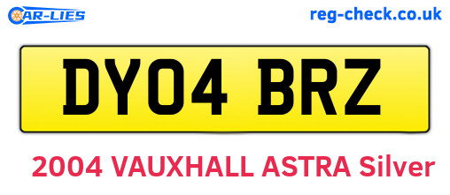 DY04BRZ are the vehicle registration plates.