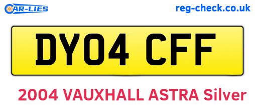 DY04CFF are the vehicle registration plates.