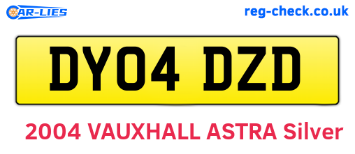 DY04DZD are the vehicle registration plates.