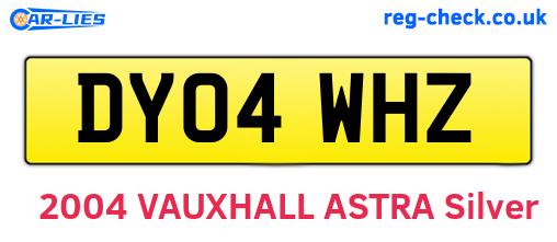 DY04WHZ are the vehicle registration plates.