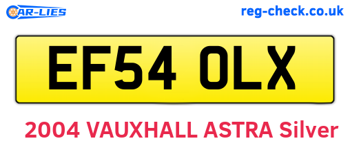 EF54OLX are the vehicle registration plates.