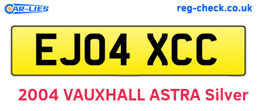 EJ04XCC are the vehicle registration plates.