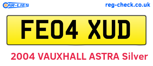 FE04XUD are the vehicle registration plates.