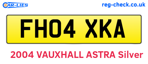 FH04XKA are the vehicle registration plates.