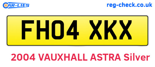 FH04XKX are the vehicle registration plates.