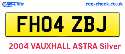 FH04ZBJ are the vehicle registration plates.