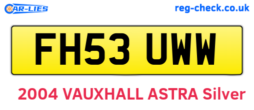 FH53UWW are the vehicle registration plates.