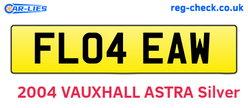 FL04EAW are the vehicle registration plates.