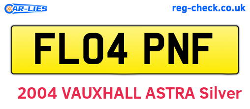 FL04PNF are the vehicle registration plates.