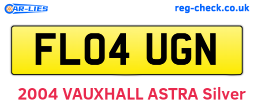 FL04UGN are the vehicle registration plates.
