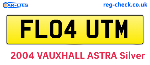 FL04UTM are the vehicle registration plates.