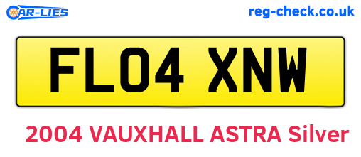 FL04XNW are the vehicle registration plates.