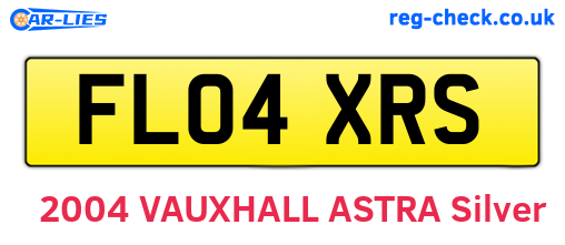 FL04XRS are the vehicle registration plates.