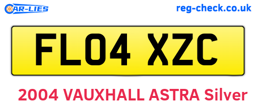 FL04XZC are the vehicle registration plates.
