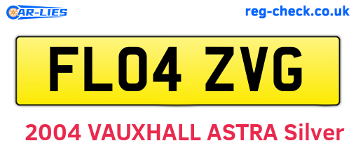 FL04ZVG are the vehicle registration plates.
