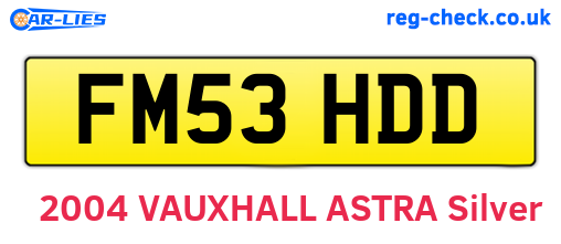 FM53HDD are the vehicle registration plates.