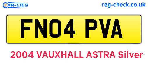FN04PVA are the vehicle registration plates.