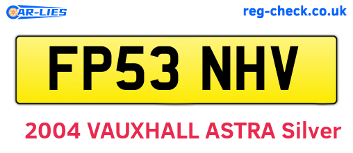 FP53NHV are the vehicle registration plates.