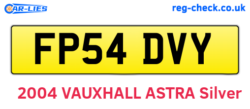 FP54DVY are the vehicle registration plates.