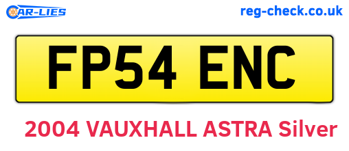 FP54ENC are the vehicle registration plates.